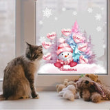 Personalized Pink Snowman Custom Name Window Decal Printed NTMTHN23990