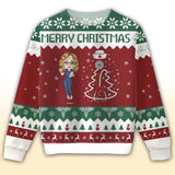 Personalized Nurse Merry Christmas Ugly Sweater Printed HTHVQ231012