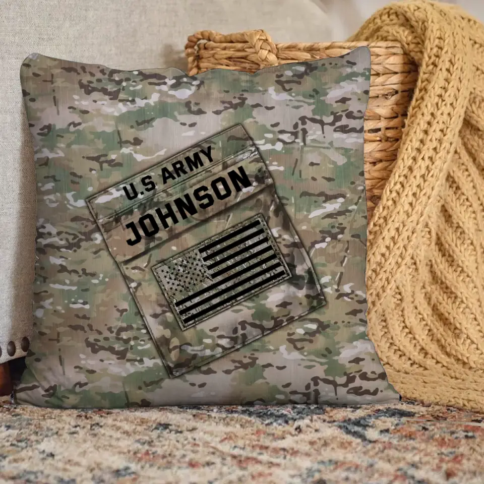 Personalized US Military Pillow Printed QTKVH231067