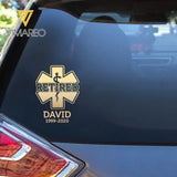 Personalized Retired Paramedic Custom Name Decal Printed QTVA231079