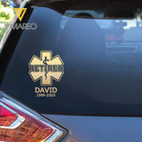 Personalized Retired Paramedic Custom Name Decal Printed QTVA231079