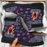 Personalized Hippie Custom Name Leather Boots Printed HTHVQ231123
