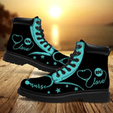 Personalized Love Nurse Custom Job Title Leather Boots Printed TQTHN231140