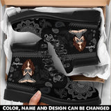 Personalized Yoga Girl Custom Name Leather Boots Printed HTHKVH231073