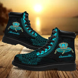 Personalized Crown Royal Custom Name Leather Boots Printed VQ231217