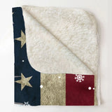Personalized Jeep Girl Snowman Flag Sherpa or Fleece Blanket Printed MTVQ231311