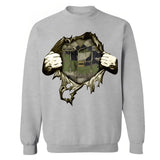 Personalized French Veteran Rank Camo Sweatshirt Printed KVH231318