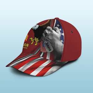 Personalized US Military Veteran Colorful 3D Cap QTKH1333