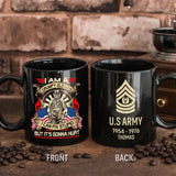 Personalized I Am A Grumpy Aold Man I Can Fix Stupid But It's Gonna Hurt US Army Rank Camo Black Mug Printe LVA231354