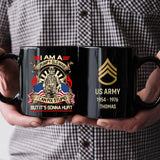 Personalized I Am A Grumpy Aold Man I Can Fix Stupid But It's Gonna Hurt US Army Rank Camo Black Mug Printe LVA231354