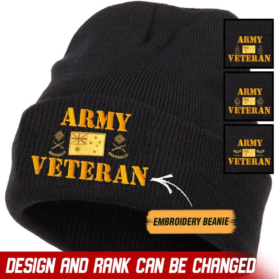 Personalized Australian Defence Force Embroidered Beanie Printed AHVQ231360