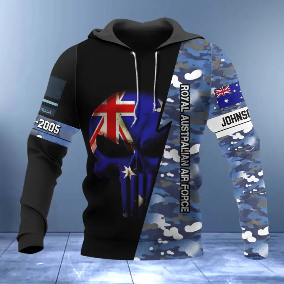 Personalized Australian Armed Forces Rank Camo Hoodie 3D Printed 231388AHVQ