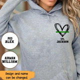 Personalized Military Wife Custom Rank And Name Hoodie 2D Printed QTHN1427