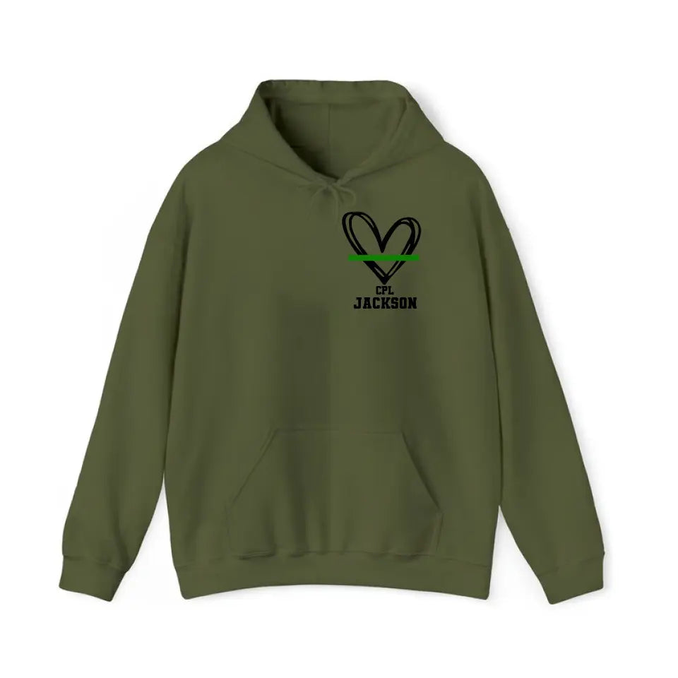 Personalized Military Wife Custom Rank And Name Hoodie 2D Printed QTHN1427