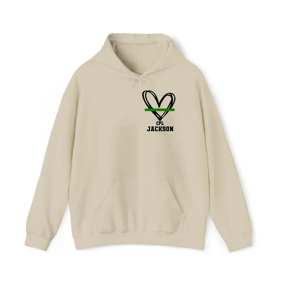 Personalized Military Wife Custom Rank And Name Hoodie 2D Printed QTHN1427