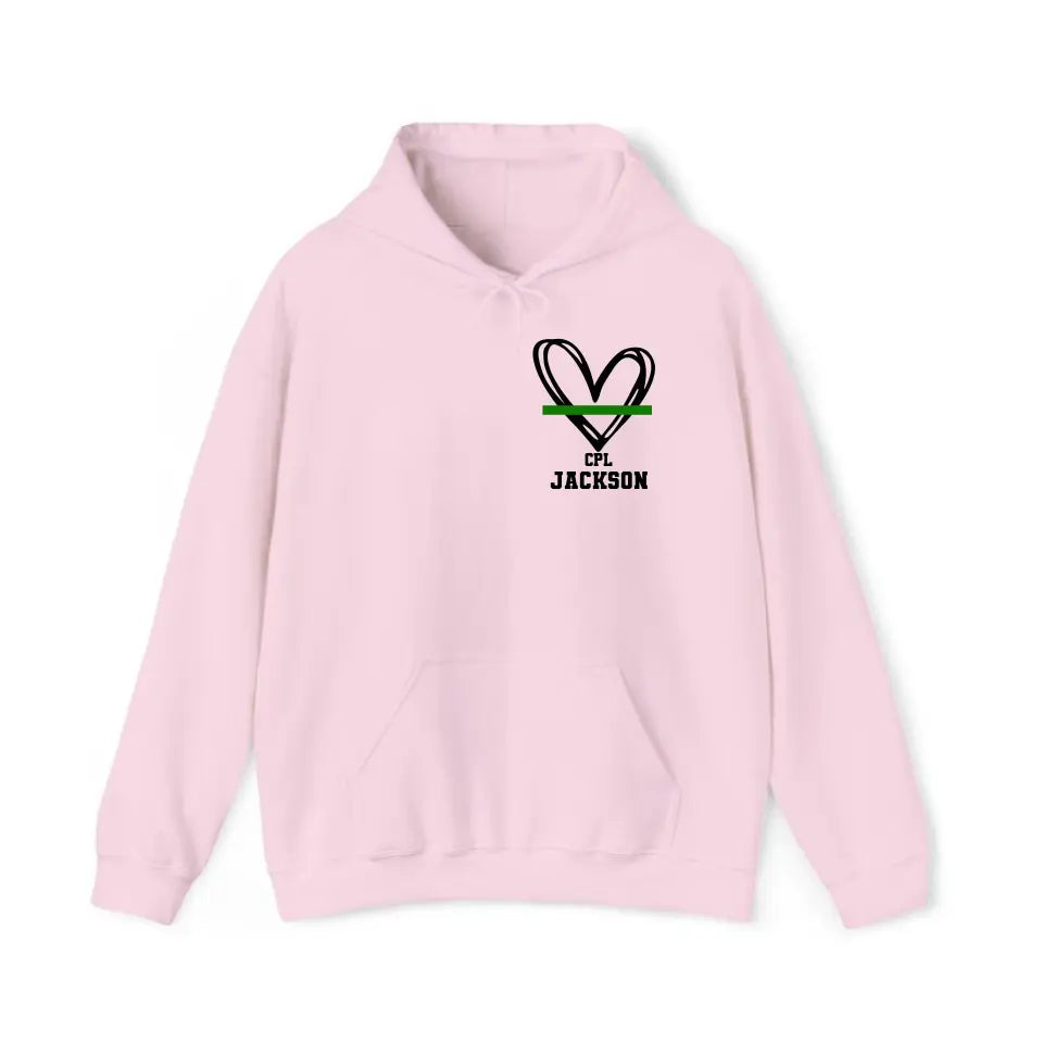 Personalized Military Wife Custom Rank And Name Hoodie 2D Printed QTHN1427