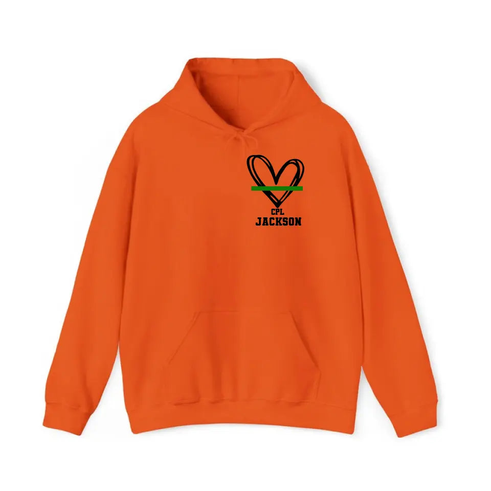 Personalized Military Wife Custom Rank And Name Hoodie 2D Printed QTHN1427