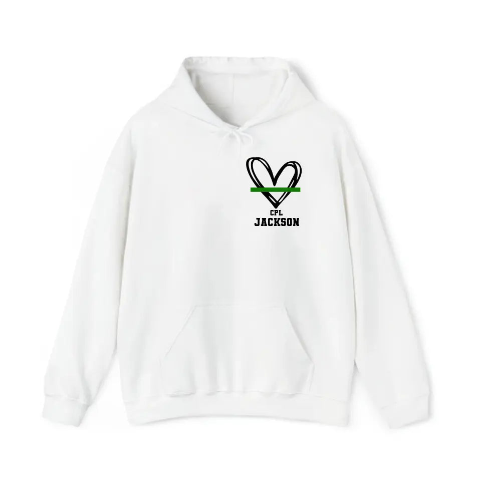 Personalized Military Wife Custom Rank And Name Hoodie 2D Printed QTHN1427
