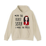 Personalized I'm Oldest Sister I Make The Rules Gift For Sister Hoodie 2D Printed HN231440