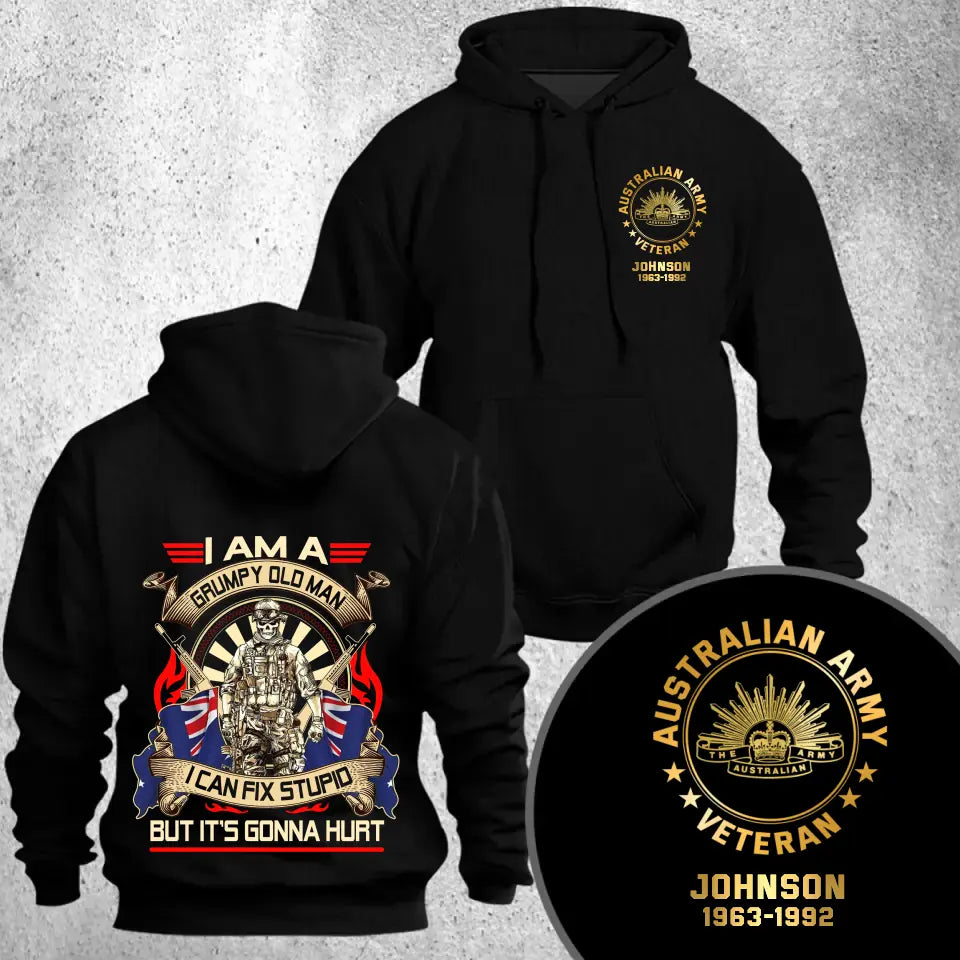 Personalized Australian Armed Forces Hoodie 2D Printed 231444AHVQ