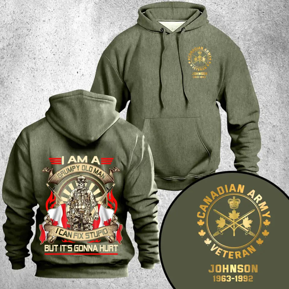 Personalized Canadian Armed Forces Hoodie 2D Printed 231444AHVQ