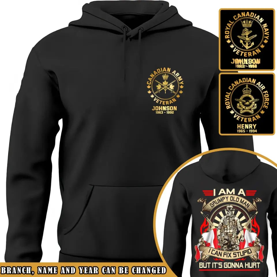Personalized Canadian Armed Forces Hoodie 2D Printed 231444AHVQ