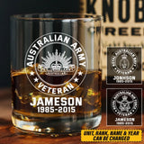 Personalized Australian Armed Forces Whiskey Glass Printed 231447AHKVH