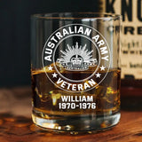 Personalized Australian Armed Forces Whiskey Glass Printed 231447AHKVH