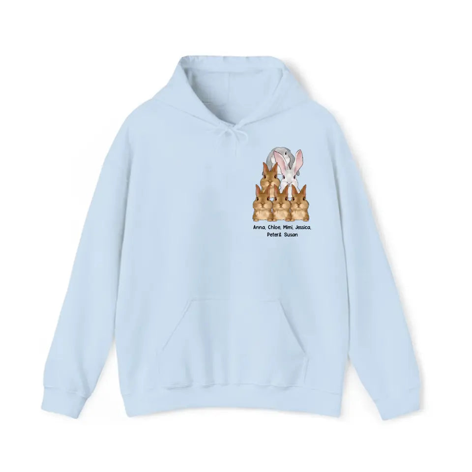 Personalized Your Names Bunny Lovers Gift Hoodie 2D Printed KVH231491