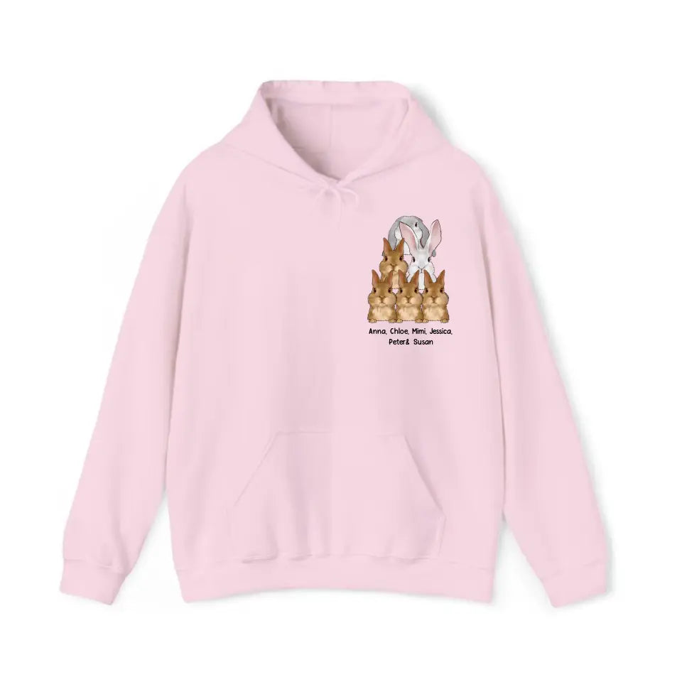 Personalized Your Names Bunny Lovers Gift Hoodie 2D Printed KVH231491