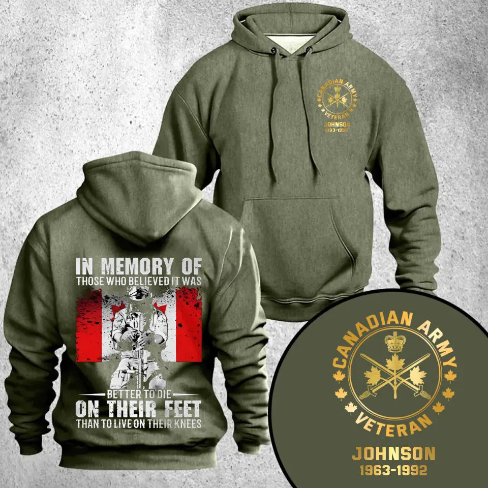 Personalized Canadian Armed Forces Hoodie 2D Printed 231514AHVQ