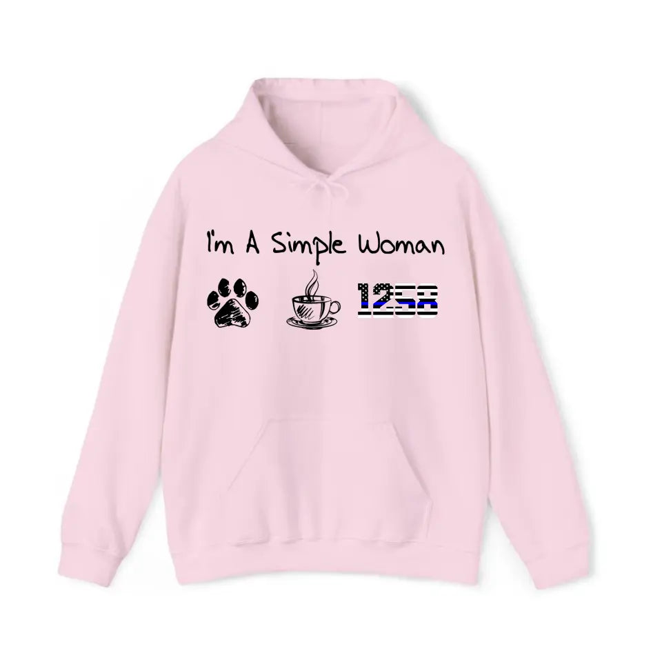Personalized I'm A Simple Woman Custom Number Hoodie 2D Printed HN231521