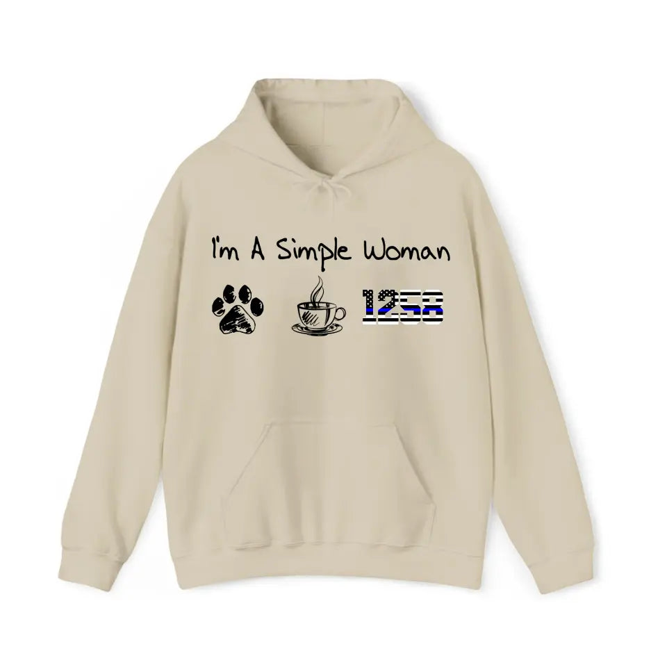 Personalized I'm A Simple Woman Custom Number Hoodie 2D Printed HN231521