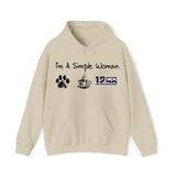 Personalized I'm A Simple Woman Custom Number Hoodie 2D Printed HN231521