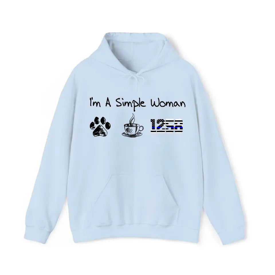 Personalized I'm A Simple Woman Custom Number Hoodie 2D Printed HN231521