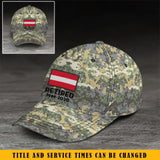 Personalized Austrian Veteran Retired Custom Served Time Cap QTKH1523