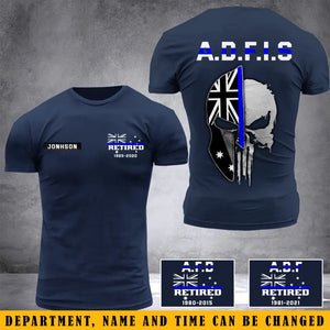 Personalized Australian Thin Blue Line Law Enforcement Sheepdog Custom Your Year Tshirt 2D Printed 231547AHVH