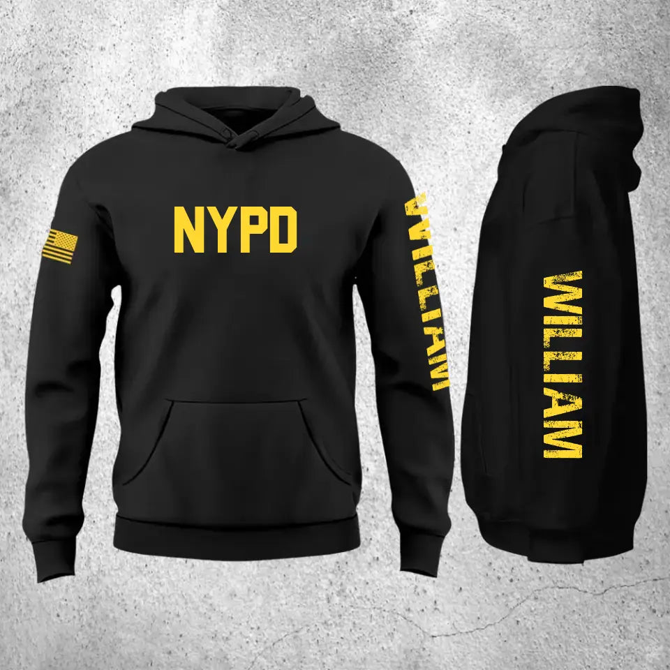 Personalized US Officer Custom Text And Name Hoodie 2D Printed QTHN1608