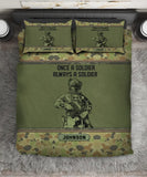 Personalized Once A Soldier Always A Soldier Australian Veteran Bedding Set Printed KVH231629