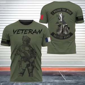 Personalized British Veteran/Retired TShirt Printed 231637AHVQ