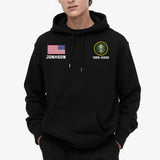 Personalized US Military Custom Name & Time Hoodie 2D Printed KVH1672