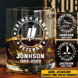 Personalized French Armed Forces Whiskey Glass Printed 231679AHKVH