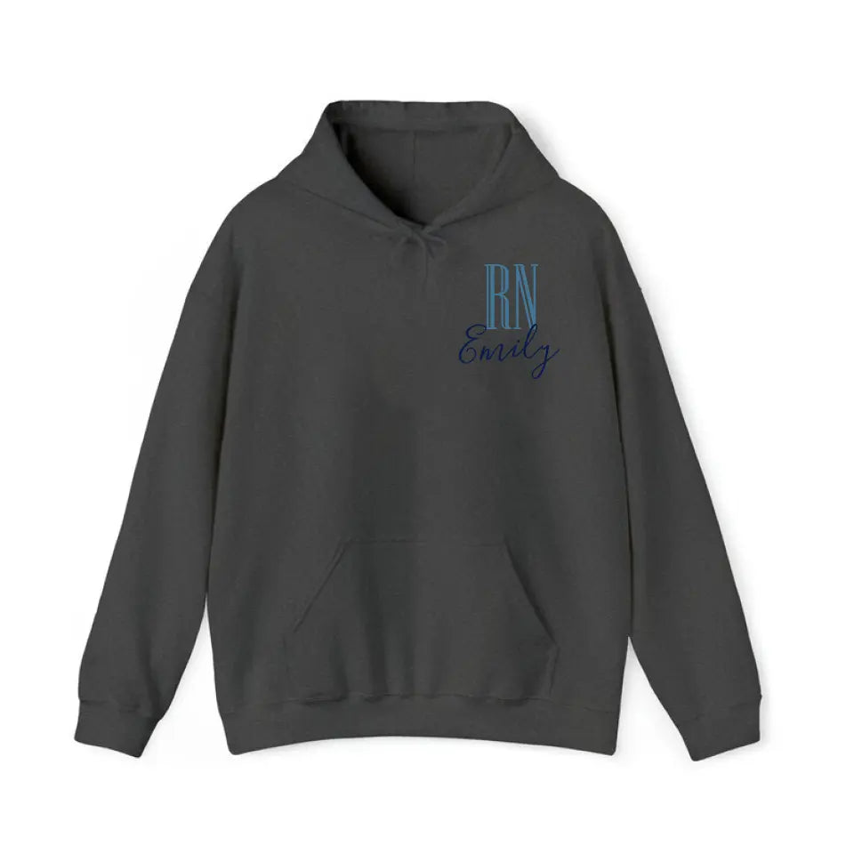 Personalized Nurse Custom Name & Title Gift For Nurse Embroidered Hoodie Printed LVA231689