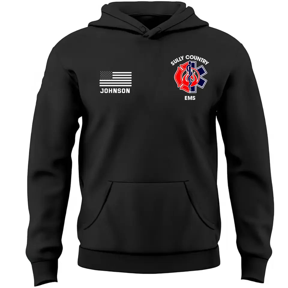 Personalized US Emergency Medical Services & Fire Department Custom Name Hoodie 2D Printed KVH1699