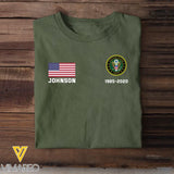 Personalized US Military Custom Name & Time Hoodie 2D Printed KVH1672