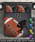 Personalized Colorful American Football Lovers Gift Bedding Set Printed QTHN1714