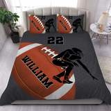 Personalized Colorful American Football Lovers Gift Bedding Set Printed QTHN1714