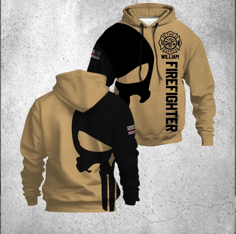Personalized US Thin Red Line Fireman Hoodie 3D Printed QTHN1743