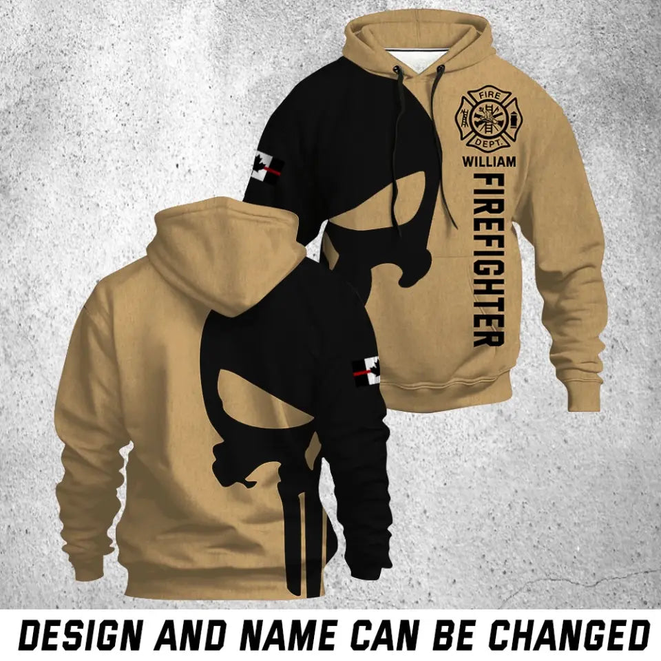 Personalized Canada Thin Red Line Fireman Hoodie 3D Printed QTHN1743