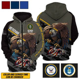 Personalized US Veterean All Gave Some Some Gave All Zip Hoodie 3D Printed KVH231751